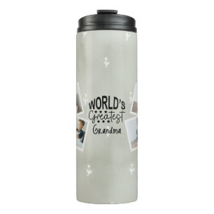 Weltbestes 4-Foto-Custom-Collage Thermosbecher