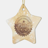 Weltbestes Baker-Imitat Goldemblem Weihnachten Keramik Ornament (Links)