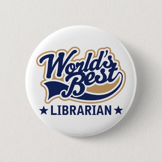 Weltbestes Bibliothekar-Geschenk Button (Vorderseite)
