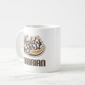 Weltbestes Bibliothekar-Geschenk Kaffeetasse (Vorderseite Links)