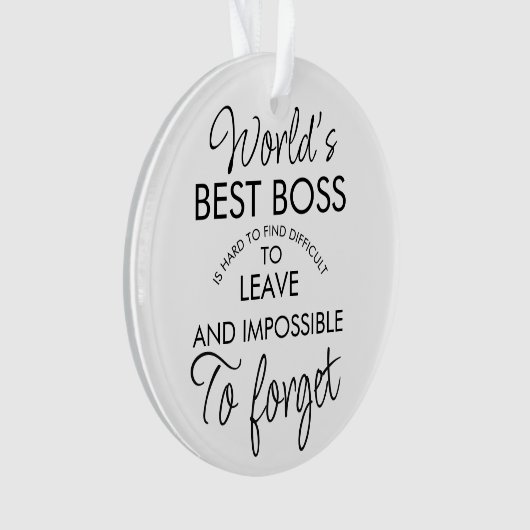 WELTBESTES Boss-Geschenk Ornament (Vorderseite)