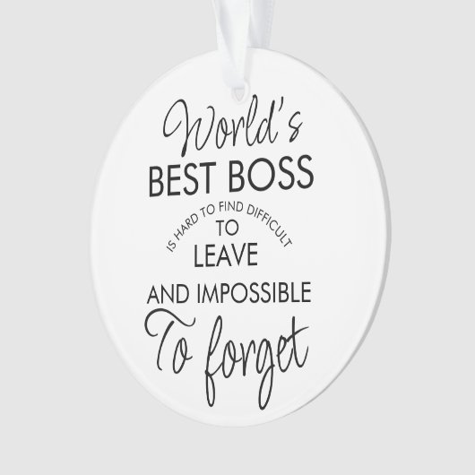 WELTBESTES Boss-Geschenk Ornament (Vorderseite)