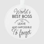 WELTBESTES Boss-Geschenk Ornament (Vorderseite)