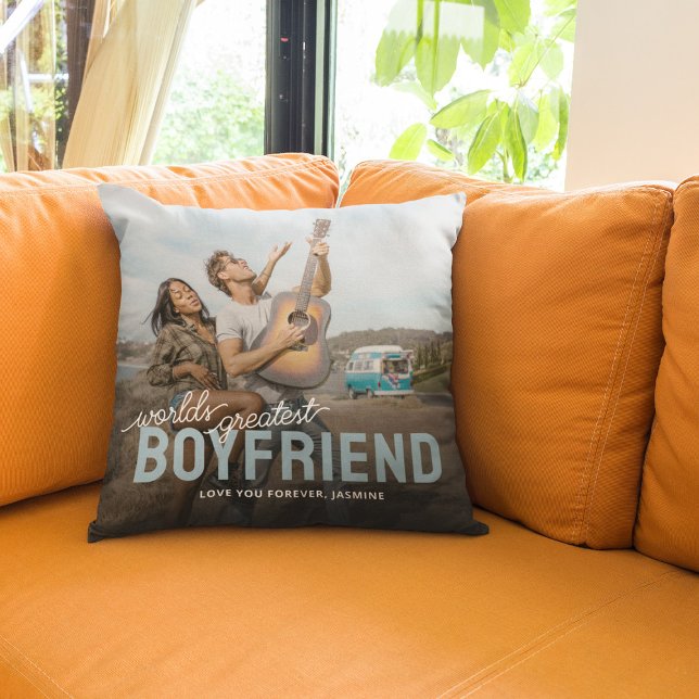 Weltbestes Boyfriend-Foto Kissen (Von Creator hochgeladen)