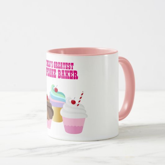 Weltbestes CUPCAKE BAKER - Bestes Geschenk Tasse (VorderseiteRechts)