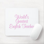 Weltbestes englischer Lehrer-Rosa Mousepad (Mit Mouse)