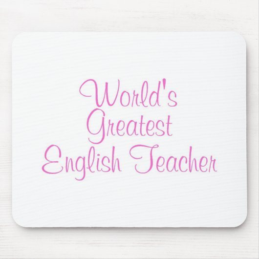 Weltbestes englischer Lehrer-Rosa Mousepad (Vorne)