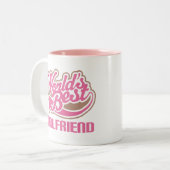 Weltbestes Freundin-Rosa Zweifarbige Tasse (Vorderseite Links)
