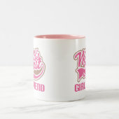 Weltbestes Freundin-Rosa Zweifarbige Tasse (Mittel)