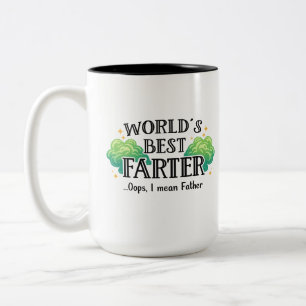 Weltbestes Fürz-Tasse Geschenk für Papa Vatertag  Zweifarbige Tasse