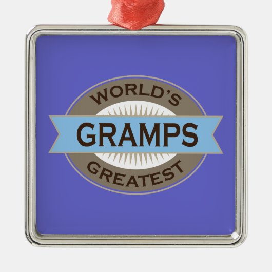 Weltbestes Gramps Ornament Aus Metall (Vorne)
