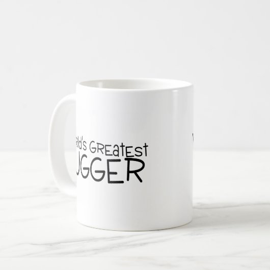 Weltbestes Hugger Kaffeetasse (Vorderseite Links)