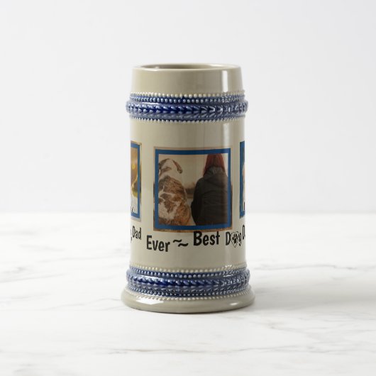 Weltbestes Hund-Vater-Foto für Personalisierte Hau Bierglas (Mittel)