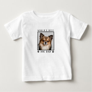 Weltbestes Hunde-Vater-Pfoten druckt Pet-Foto auf  Baby T-shirt