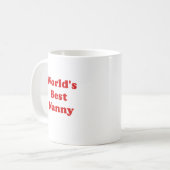 Weltbestes Kindermädchen Kaffeetasse (Vorderseite Links)