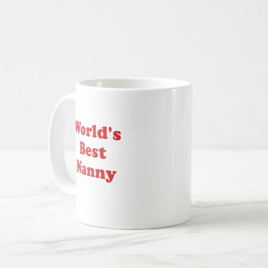 Weltbestes Kindermädchen Kaffeetasse (Vorderseite Links)