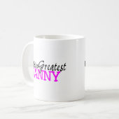 Weltbestes Kindermädchen-Rosa-Schwarzes Kaffeetasse (Vorderseite Links)