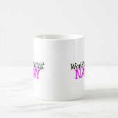 Weltbestes Kindermädchen-Rosa-Schwarzes Kaffeetasse (Mittel)