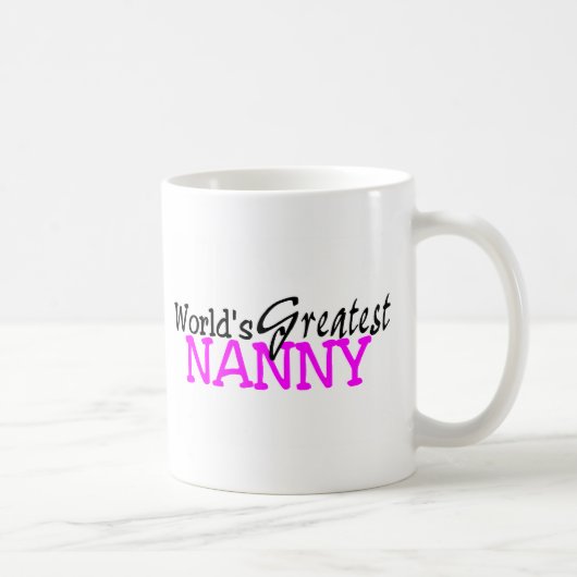 Weltbestes Kindermädchen-Rosa-Schwarzes Kaffeetasse (Rechts)
