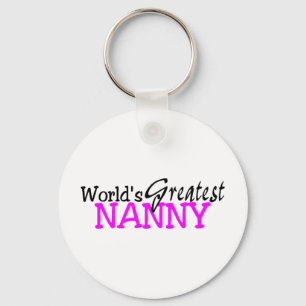 Weltbestes Kindermädchen-Rosa-Schwarzes Schlüsselanhänger