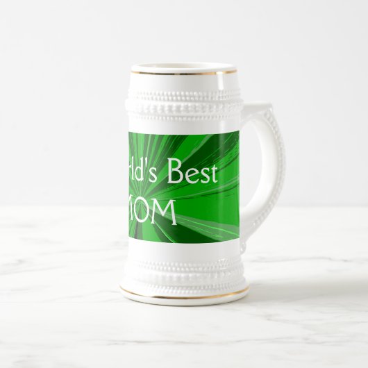 Weltbestes Mama-Bier Stein Bierglas (VorderseiteRechts)