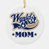 Weltbestes Mama-Verzierungs-Andenken-Geschenk Keramik Ornament (Vorne)