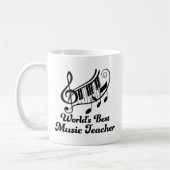 Weltbestes Musik-Lehrer-Geschenk Kaffeetasse (Links)