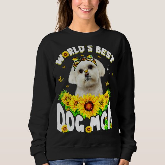 Weltbestes Muttertag der maltesischen Mama Sweatshirt (Vorderseite)