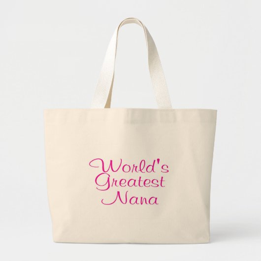 Weltbestes Nana-Rosa Jumbo Stoffbeutel (Vorne)