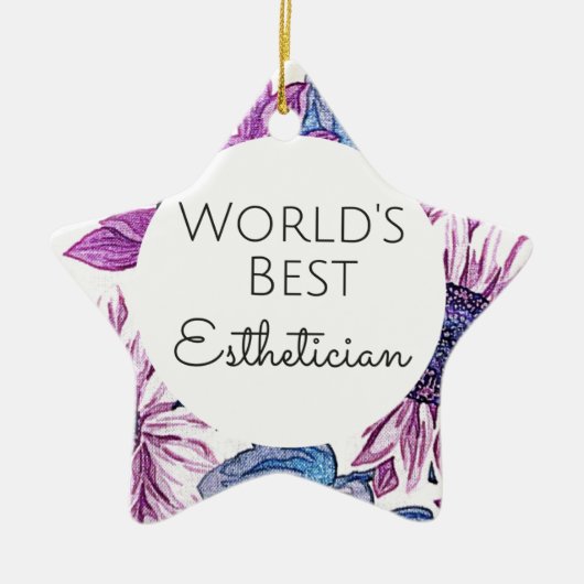 Weltbestes Östhetizgeschenk 5 Keramik Ornament (Vorne)