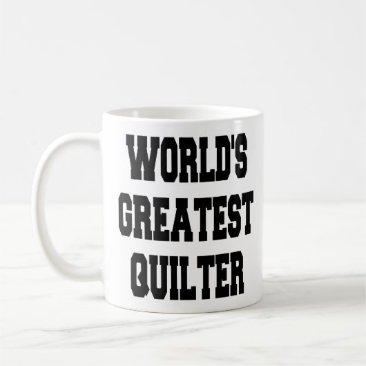 Weltbestes Quilter Kaffeetasse (Links)