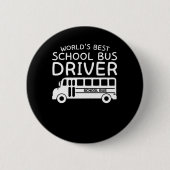 Weltbestes Schulbustreiber-Geschenk-Shirt Button (Vorderseite)