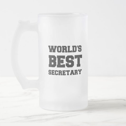 WELTBESTES SEKRETÄR MATTGLAS BIERGLAS (Links)