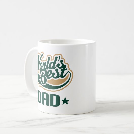 Weltbestes Vater-Grün-Geschenk Kaffeetasse (Vorderseite Links)