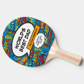 Weltbestes Vater Vater Funny Cooles Comic Buch Tischtennis Schläger (Seitenansicht)