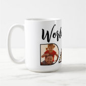 Weltbestes Vater-Zitat 3 Fotocollage Latte-Tasse Kaffeetasse (Links)