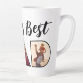 Weltbestes Vater-Zitat 3 Fotocollage Latte-Tasse Milchtasse (Rechts)