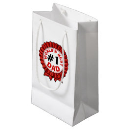 Weltbestes Vater-Zitat - Red Ribbon Vatertag Kleine Geschenktüte