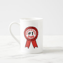 Weltbestes Vater-Zitat - Red Ribbon Vatertag Porzellantasse