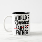 Weltbestes Vatervater-Tagesgeschenk Zweifarbige Tasse (Links)