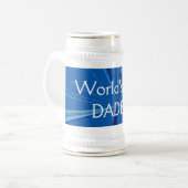Weltbestes Vati-Bier Stein Bierglas (Vorderseite Links)