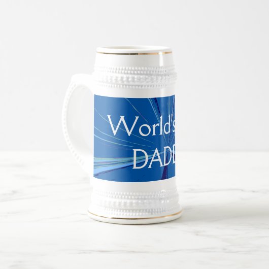 Weltbestes Vati-Bier Stein Bierglas (Vorderseite Links)