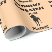 Weltbestes Vizsla-Wrapping-Papier Geschenkpapier (Rolleneckpunkt)