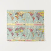 Weltbevölkerung Karte Wandteppich (Vorderseite (Horizontal))