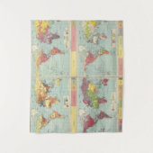 Weltbevölkerung Karte Wandteppich (Vorderseite)