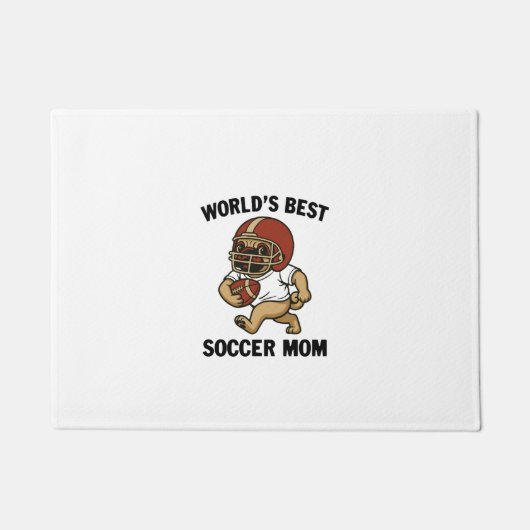 WELTBEWEGENDSTE FUSSBALLMUTTER - PUGS-SPIELERIN FUßMATTE (Vorderseite)