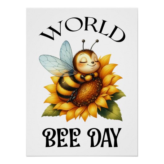 Weltbienentag-Schild Poster (Vorderseite)