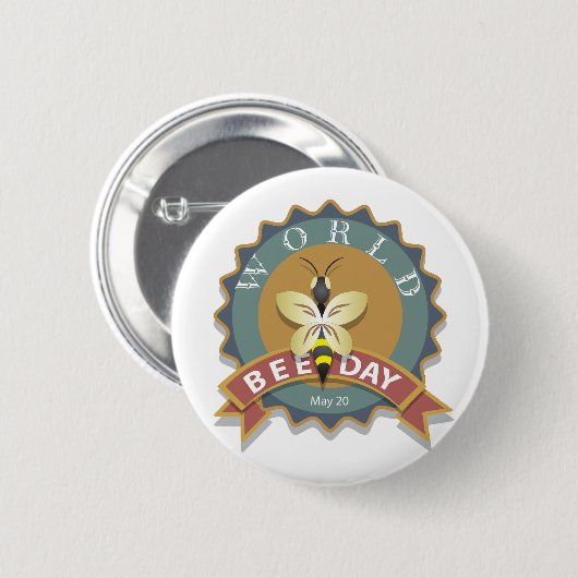 Weltbientag 20. Mai Button (Vorne & Hinten)