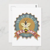 Weltbientag 20. Mai Postkarte (Vorne/Hinten)