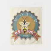 Weltbientag 20. Mai Wandteppich (Vorderseite)